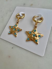 Image 8 of STAR GEM HOOP EARRINGS