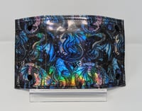 Image 1 of Handmade Holographic Dragon Trifold Wallet - Rainbow Hardware