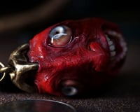 Image 11 of Egg of the King bleeding eyes pendant, adjustable cord, OOAK,