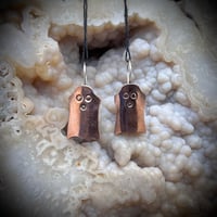 Copper Ghost Earrings- 3/4”