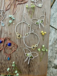 Image 3 of Round Spring Bouquet Earrings with Opal & Citrine