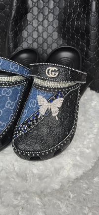 Image 4 of Black & Denim Gorg Girl Crocs