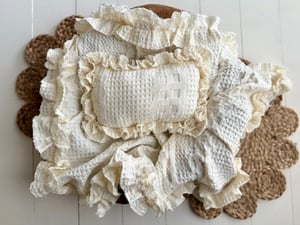 Image of cream ruffle layer set