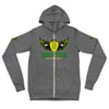 BOSSFITTED Yellow and Green Logo Unisex Zip Hoodie