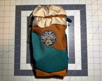 Image 1 of Large Stem Bag- Rust/Teal