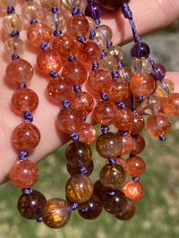 Image 4 of Amethyst Super Seven Mala, Amethyst Mala, Sunstone Mala, Gold Rutilated Quartz Mala