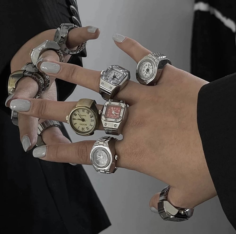 Image of Vintage Quartz watch rings. 