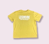 PASTEL YELLOW/WHITE LEGWORK T-SHIRT 