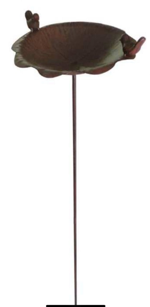 Image of Bird bowl on stake 