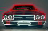 Image 1 of 36” Chevelle Headlight Neon LED sign