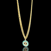 Image 2 of Teal Chunky Coco Chanel Necklace