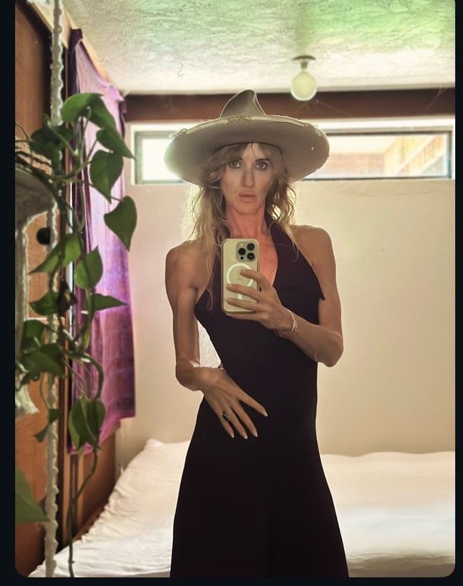 late 1960s BIBA London plum ombre halter dress maxi