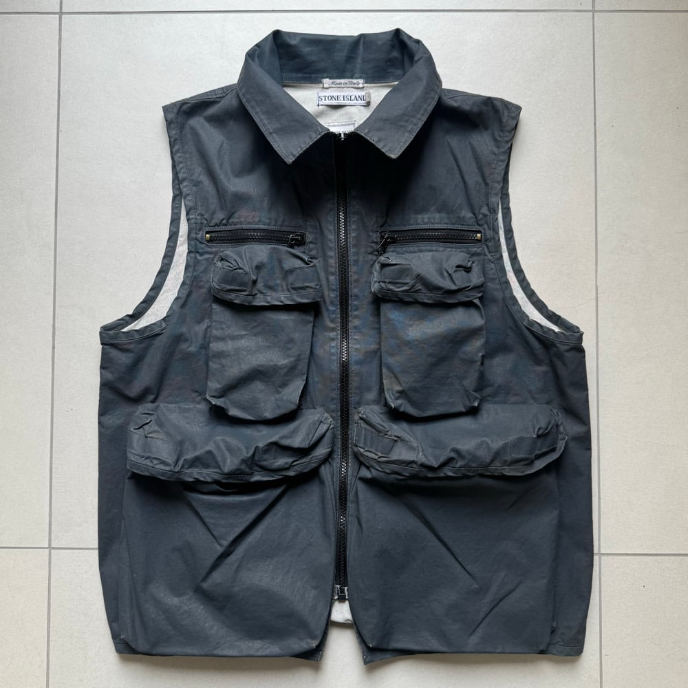 Image of Unreleased Sample SS 1995 Stone Island Multpocket Parachute Vest, Size Large