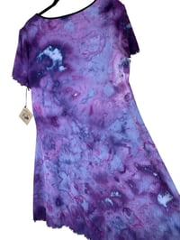 Image 6 of XXL 90's Babydoll Mini Dress in Purple Haze Ice Dye