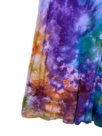 Image 3 of XXL Knit Pocket Tank Dress in Earthy Rainbow Ice Dye
