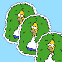 Image 1 of Homer Hedge Sticker