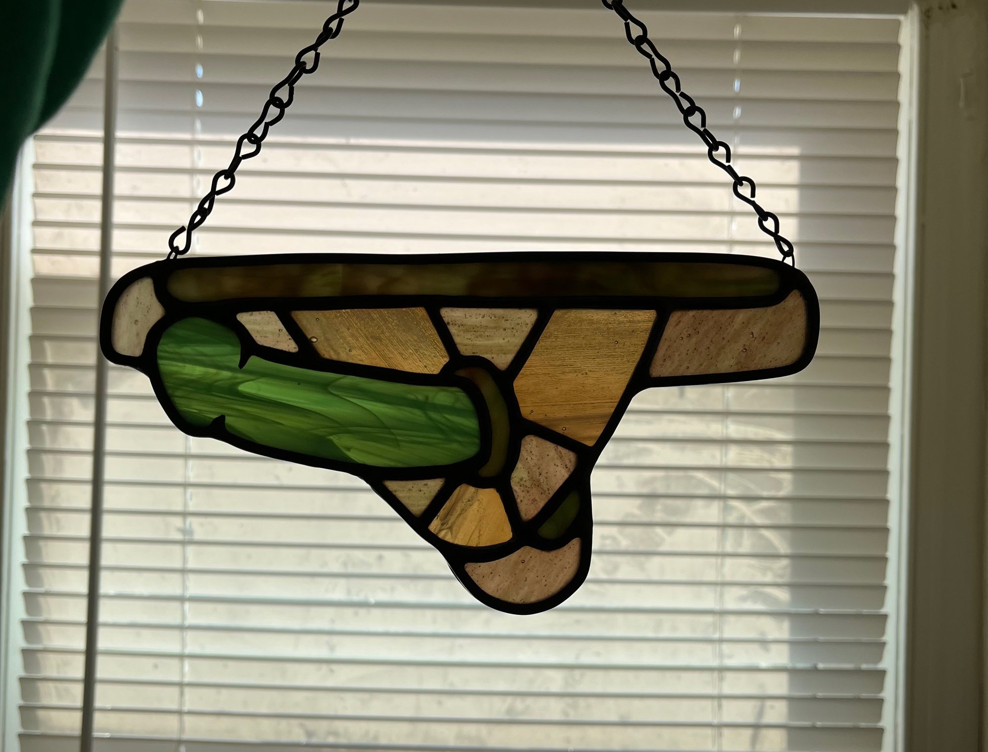 stained glass strap on | bologna sandwich glass