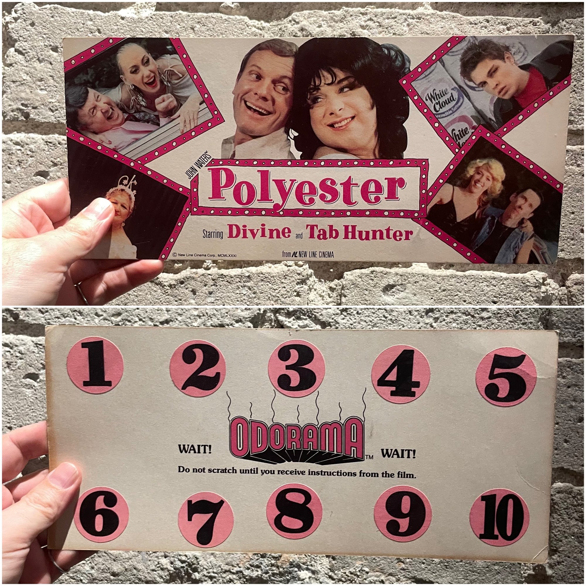 Original 1981 Odorama card from 1981 John Water's film Polyester ...