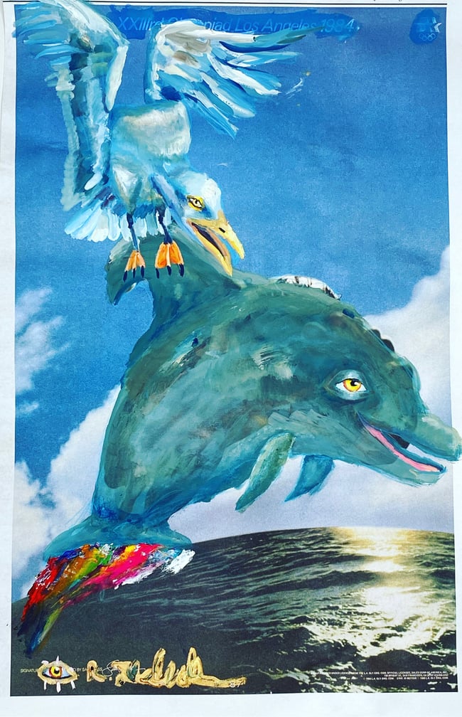 Dolphin and Gull-Original Painting 