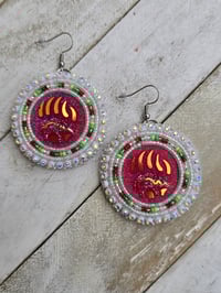 Image 2 of Red & White Christmas earrings 