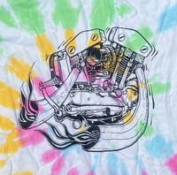 Image 2 of Tie Dye Ironhead T (Yellow/Red Color Way)