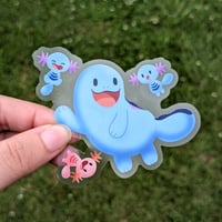 Image 1 of Wooper and Quagsire clear sticker