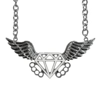 Image 2 of diamond angel necklace *white*