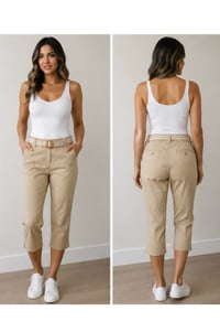 Image 1 of New Sz. 8 Charter Club Belted Cropped Pants #998*12