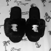 Image 1 of Silver Glitter Hammerhead Slippers