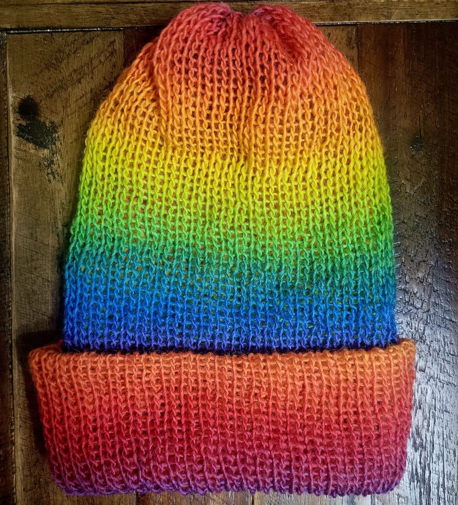Image of Rainbow wool hat