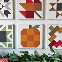 Image 5 of SET of 6 - Autumn Harvest Collection - 11" Barn Quilts