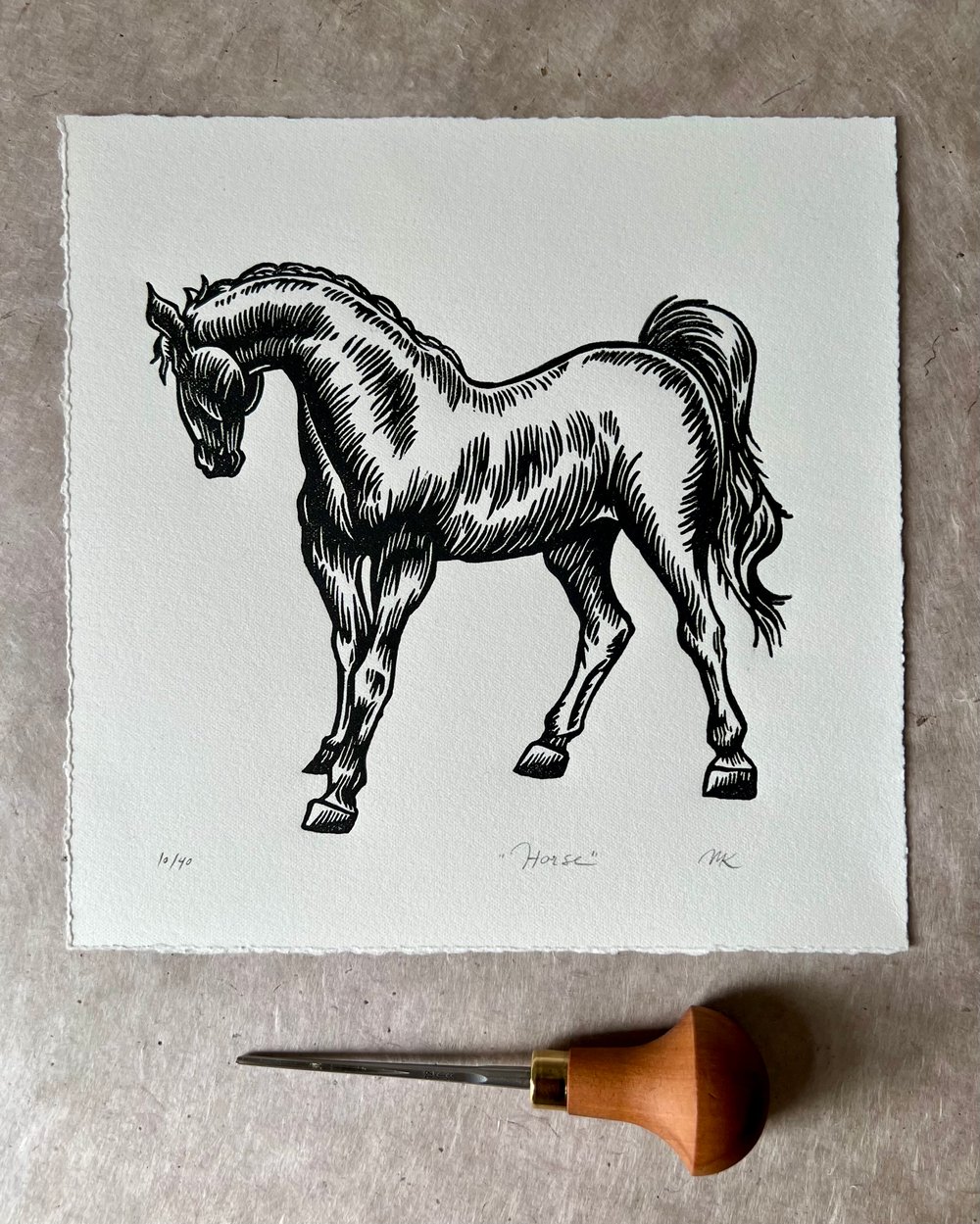 Horse Linoprint