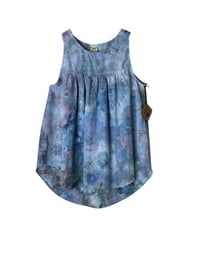 Image 2 of ♻️ UPCYCLED S 100% Cotton Eyelet Top in Soft Muted Ice Dye