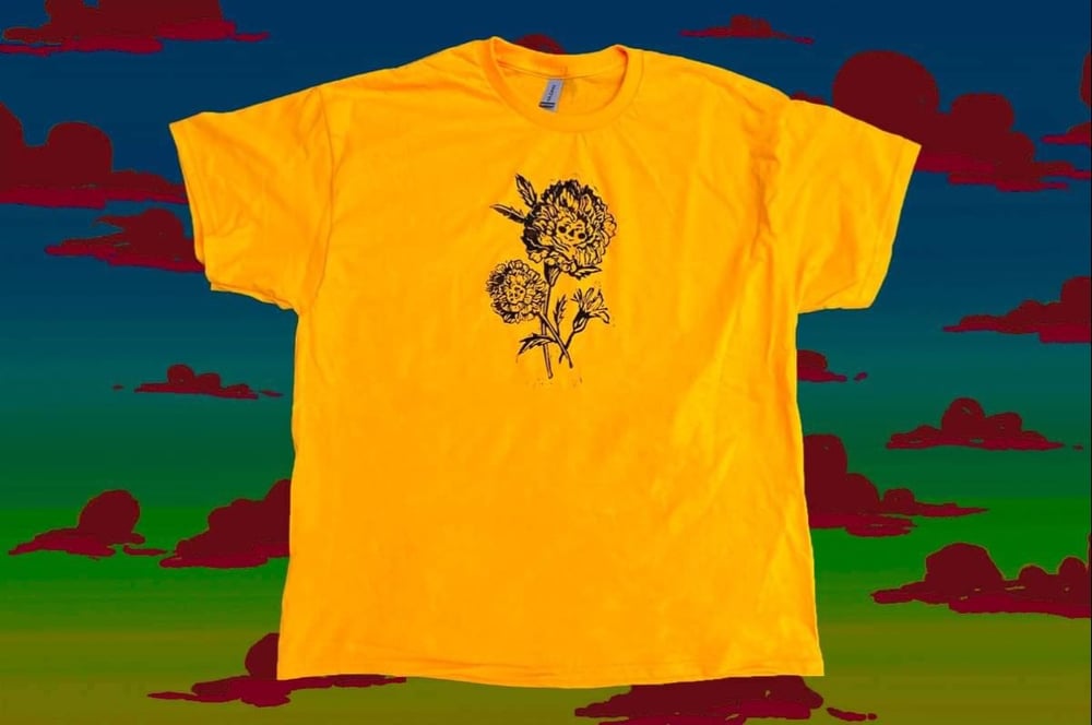 Image of Mother Marigold Unisex Handprinted T-shirt 