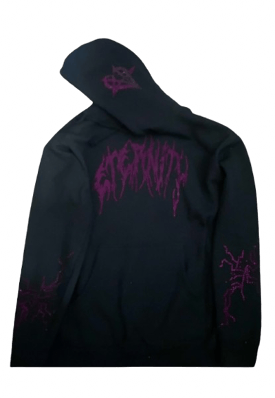 Image of Rhinestone Heavy Hoodie Pink 💗