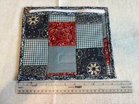 Image 1 of Patch work w/clear vinyl cover 