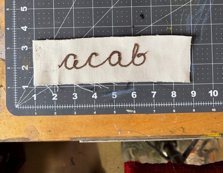 acab chain stitch