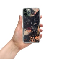 Image 6 of Beautiful Black Cat Face Splatter Painting Clear Case for iPhone®