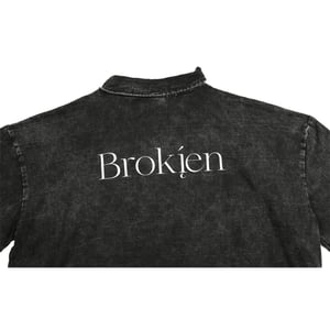 Image of ÒLĮNE - Bròken Pòlò Shirt (Dirty Black)