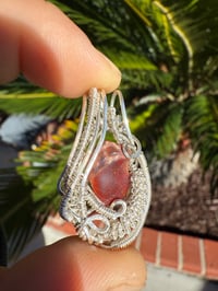 Image 3 of Mexican fire Opal Sterling silver pendant