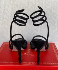 Image 4 of BLACK SPARKLE TWIST HEELS