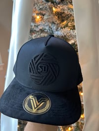 San Diego Soccer Hat Suede Visor (Full Black)