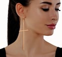 Crave Long Cross Earrings