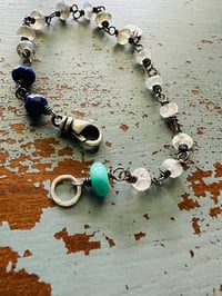 Image 6 of lapis labradorite and moonstone charm bracelet