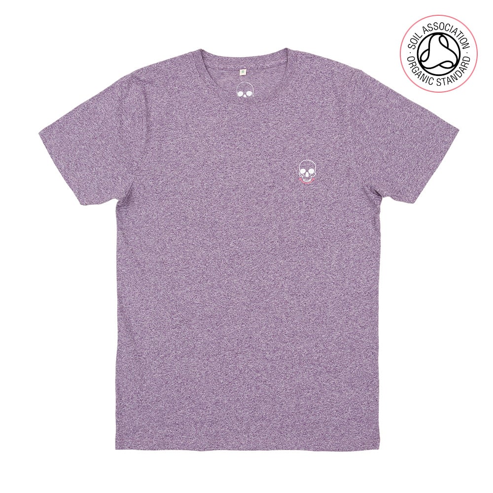 Smoking Skull Unisex Wine-Twist Back Print Tee (Organic)