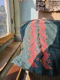 Image 5 of Tatreeze waves scarf 🫒 Made in Palestine