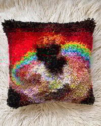 Image 2 of Rainbow Rising Shag Pillowcase