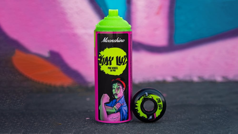 Image of Kay Luz Pro Wheel - 60mm/90a- Spraypaint Can with Skate Wax Top