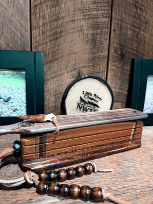 Image of Blue Mahoe/Mahogany Snakewood Parquet Style short box