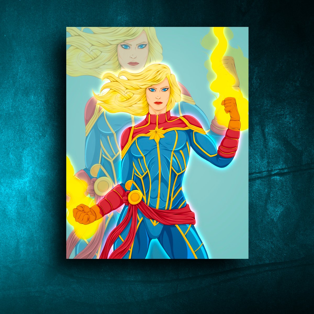 Carol Danvers Captain Marvel - 5D Diamond Paintings - DiamondByNumbers -  Diamond Painting art